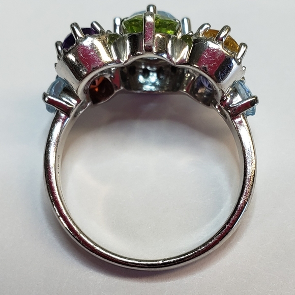 Multi stone semi prescious ring - Picture 9 of 11